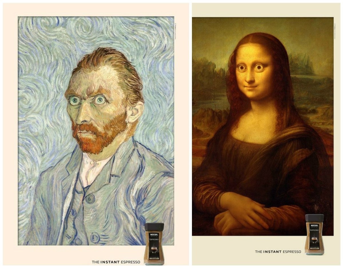Человек искусства примеры. Ван Гог монализа. Ван Гог и Джоконда.