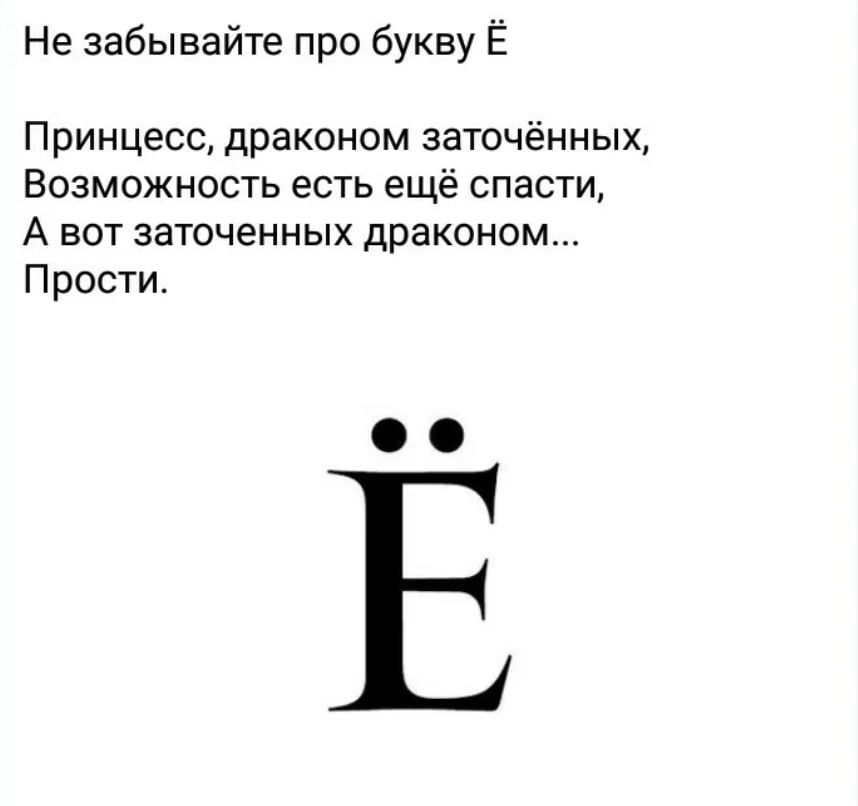 Краткое сообщение буква е. Шутки про букву ё. Важность буквы ё. Прикольная буква е. Буква е черная на белом фоне.