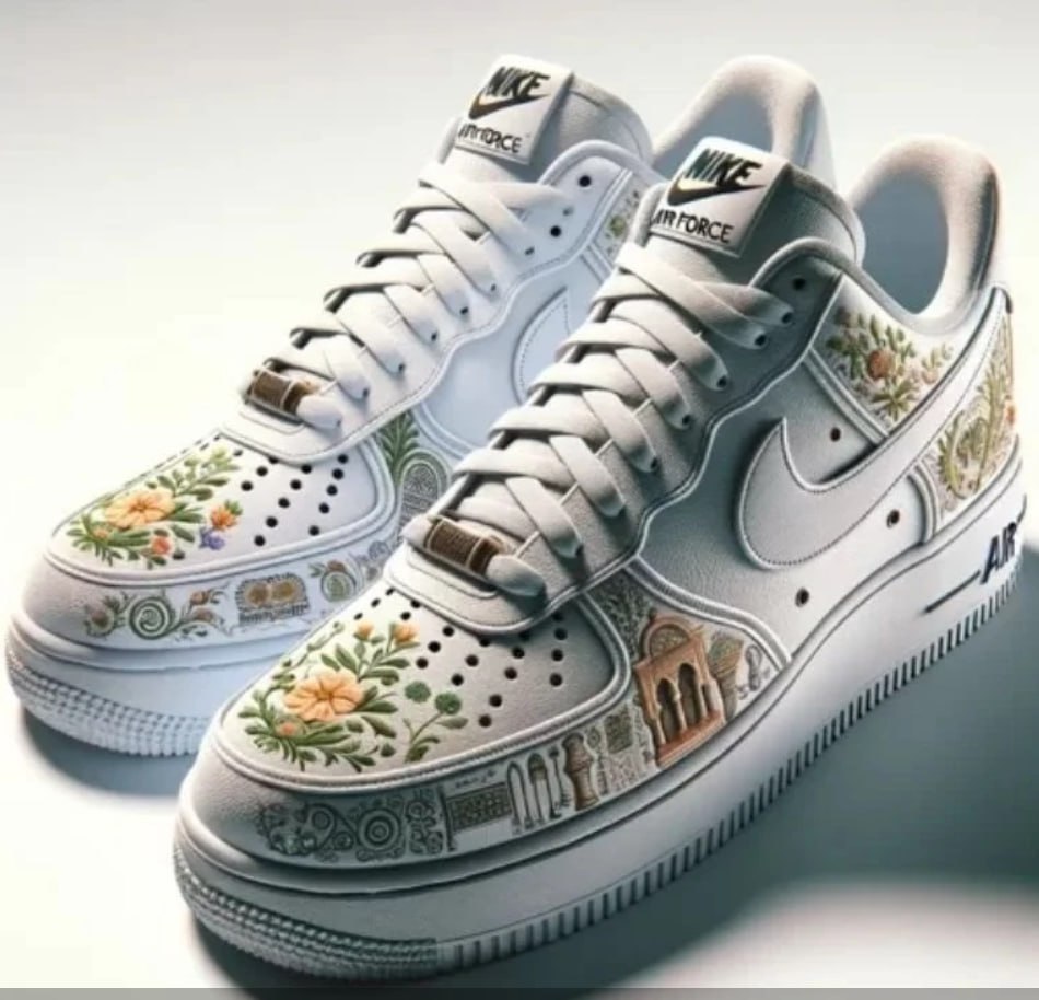 Кастомные Nike Air Force 1 дракон